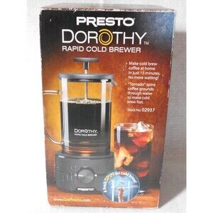 Presto Dorothy Rapid Cold Brewer Make Homemade Cold Brew Coffee Model 02937 NEW